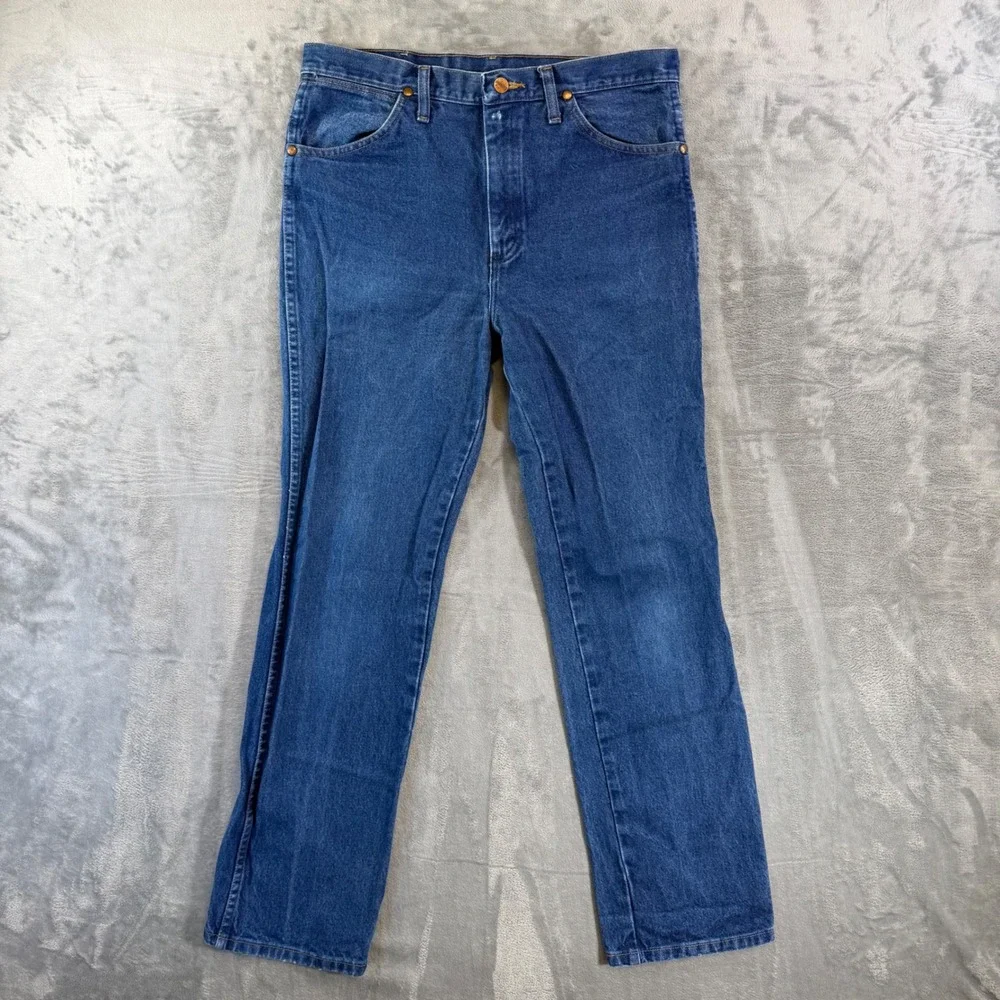 Wrangler 936 Cowboy Cut Jeans Men's Size 33x32 Blue Denim Pants Western